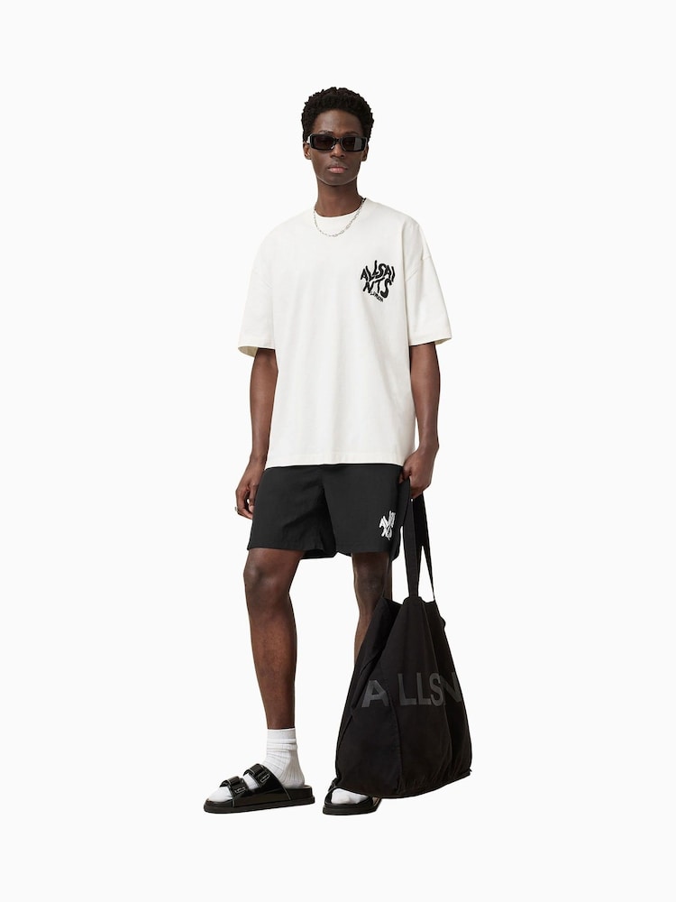 AllSaints Black Orlando Swim Shorts - Image 4 of 9