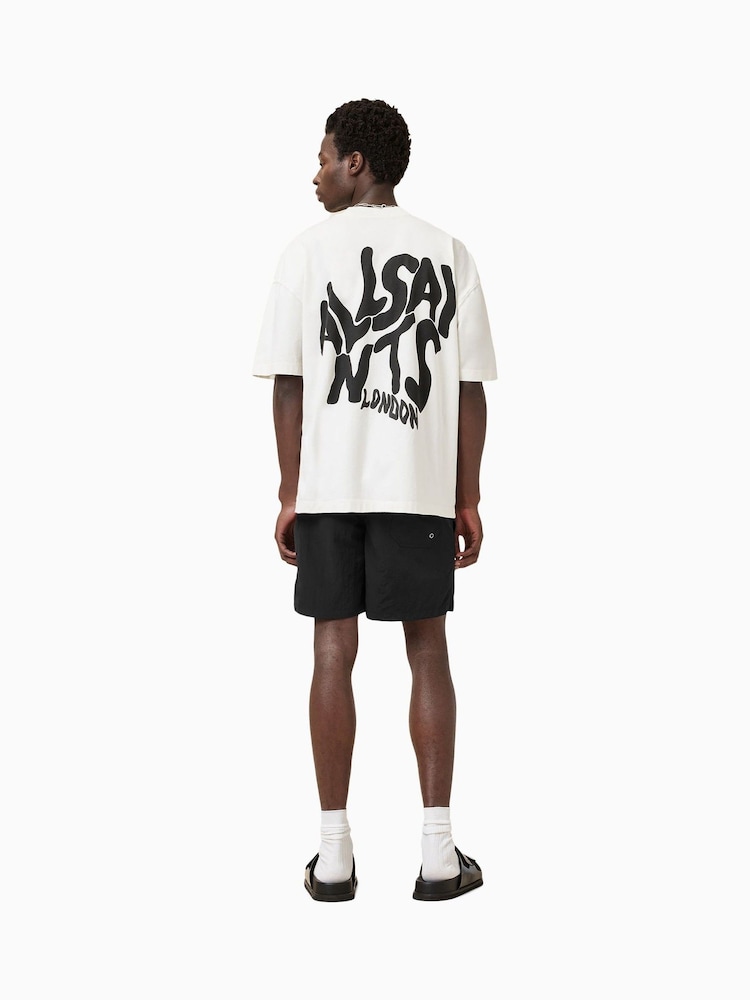 AllSaints Black Orlando Swim Shorts - Image 8 of 9