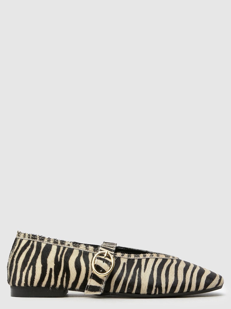 Schuh Lavena Mary Jane White Ballerinas - Slika 1 iz 4
