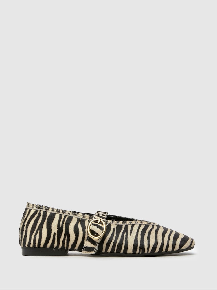 Schuh Lavena Mary Jane White Ballerinas - Slika 2 iz 4