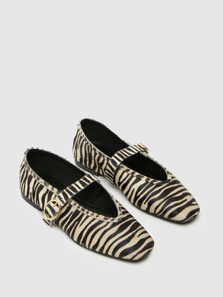 Schuh Lavena Mary Jane White Ballerinas - Image 4 of 4