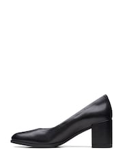 Clarks Black Leather Freva55 Court Shoes - Image 2 of 7