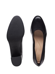 Clarks Black Leather Freva55 Court Shoes - Image 7 of 7