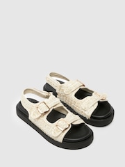 Schuh Natural Tabs Raffia Sandals - Image 3 of 4