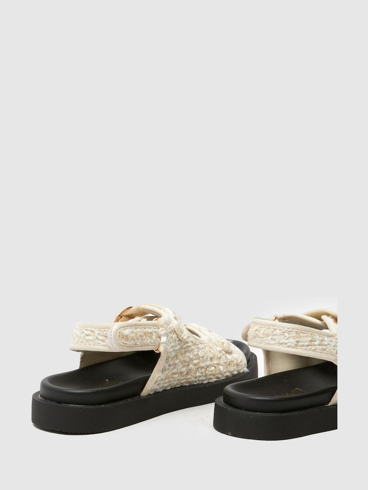 Schuh Natural Tabs Raffia Sandals - Image 4 of 4