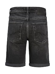 Черный - Джинсовые шорты классического кроя JACK & JONES Junior - Изображение 2 из 4