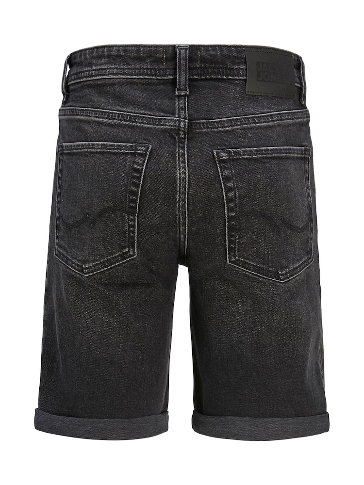 Черный - Джинсовые шорты классического кроя JACK & JONES Junior - Изображение 2 из 4