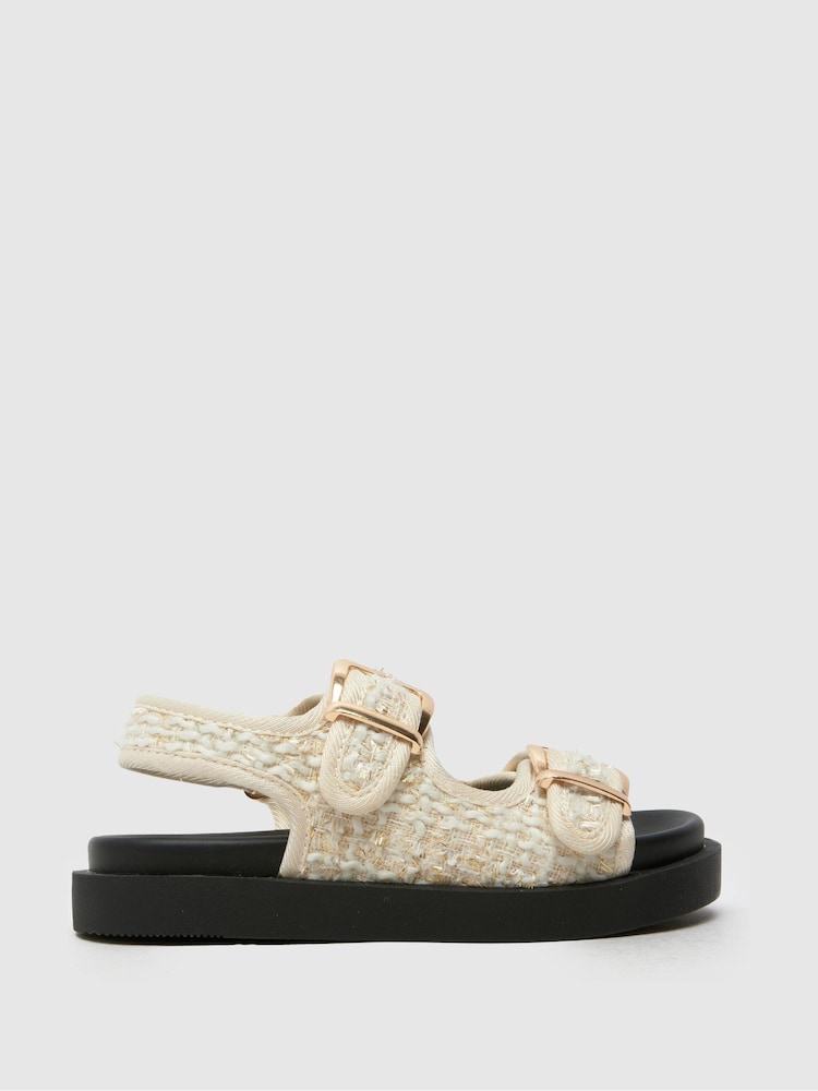 Schuh Natural Tabs Raffia Sandals - Image 1 of 4