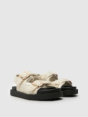 Schuh Natural Tabs Raffia Sandals - Image 2 of 4