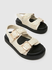 Schuh Natural Tabs Raffia Sandals - Image 3 of 4