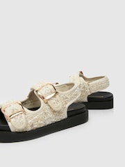 Schuh Natural Tabs Raffia Sandals - Image 4 of 4