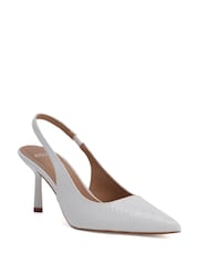 Novo White Wide Fit Iraya Point Slingback Court Shoes - Image 3 of 6