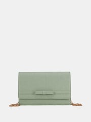 Novo Green Arizona Bow Detail Clutch Bag - Image 2 of 5