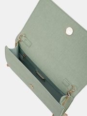 Novo Green Arizona Bow Detail Clutch Bag - Image 3 of 5