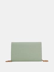Novo Green Arizona Bow Detail Clutch Bag - Image 4 of 5