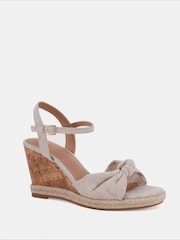 Novo Natural Bloom Knot Cork Wedge Sandals - Image 3 of 6