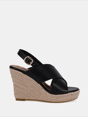Novo Blossom Espadrille com plataforma cruzada na frente Sandals - Imagem 2 de 6