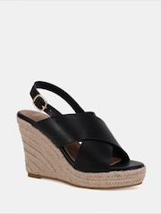 Novo Blossom Espadrille com plataforma cruzada na frente Sandals - Imagem 3 de 6