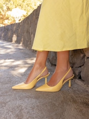 Novo Yellow Iraya Point Slingback Court Shoes - Image 1 of 6
