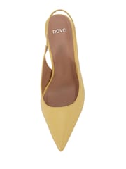 Novo Yellow Iraya Point Slingback Court Shoes - Image 5 of 6