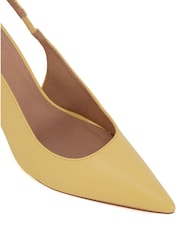 Novo Yellow Iraya Point Slingback Court Shoes - Image 6 of 6