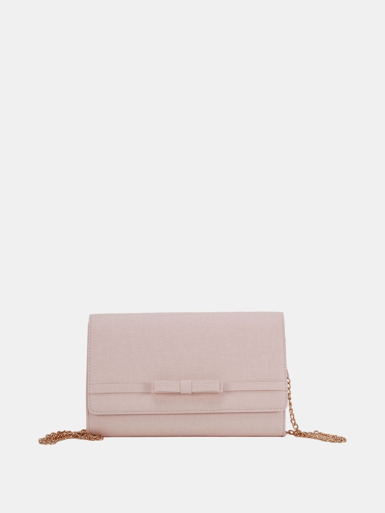 Pink - Novo Arizona Bow Detail Clutch Bag - Bild 2 von 5