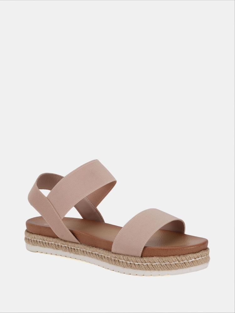 Novo Nude Wide Fit Bologna Stretch Espadrille Sandals - Image 4 of 7