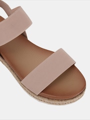Novo Nude Wide Fit Bologna Stretch Espadrille Sandals - Image 7 of 7