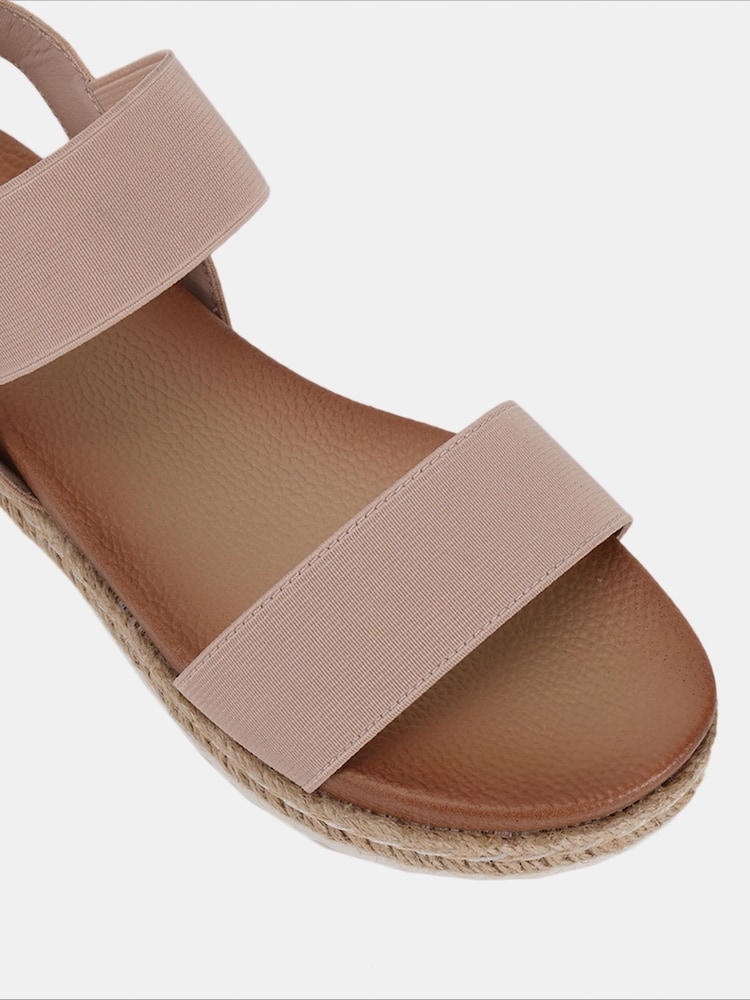 Novo Nude Wide Fit Bologna Stretch Espadrille Sandals - Image 7 of 7