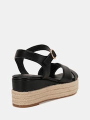 Novo Black Bowen Mid Espadrille Wedge Sandals - Image 4 of 6