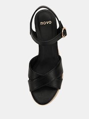 Novo Black Bowen Mid Espadrille Wedge Sandals - Image 5 of 6