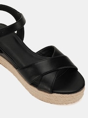Novo Black Bowen Mid Espadrille Wedge Sandals - Image 6 of 6