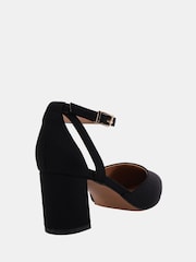 Novo Black Wide Fit Imelda Two Part Ankle Strap Courts - Image 4 of 6