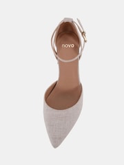 Novo Natural Wide Fit Imelda Two Part Ankle Strap Courts - Image 5 of 6