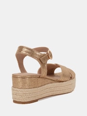 Novo Gold Bowen Mid Espadrille Wedge Sandals - Image 4 of 6