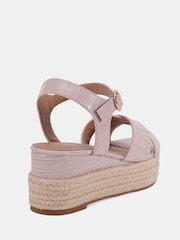 Novo Nude Wide Fit Bowen Mid Espadrille Wedge Sandals - Image 6 of 6