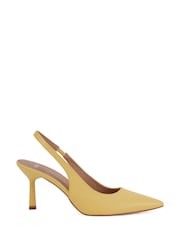 Novo Yellow Wide Fit Iraya Point Slingback Court Shoes - Image 2 of 6