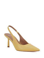 Novo Yellow Wide Fit Iraya Point Slingback Court Shoes - Image 3 of 6