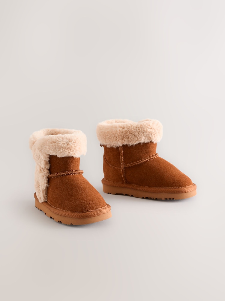 Brown Tall Suede Pull On Boots - Image 1 of 6