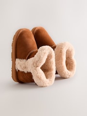 Brown Tall Suede Pull On Boots - Image 5 of 6