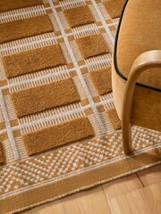 Honey Gold Jacquard Tile Rug - Image 4 of 5