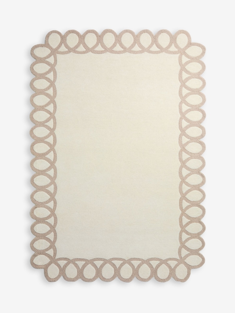Natural Looped Style Border Rug - Image 5 of 5 Natural Looped Style Border Rug - Image 5 of 5