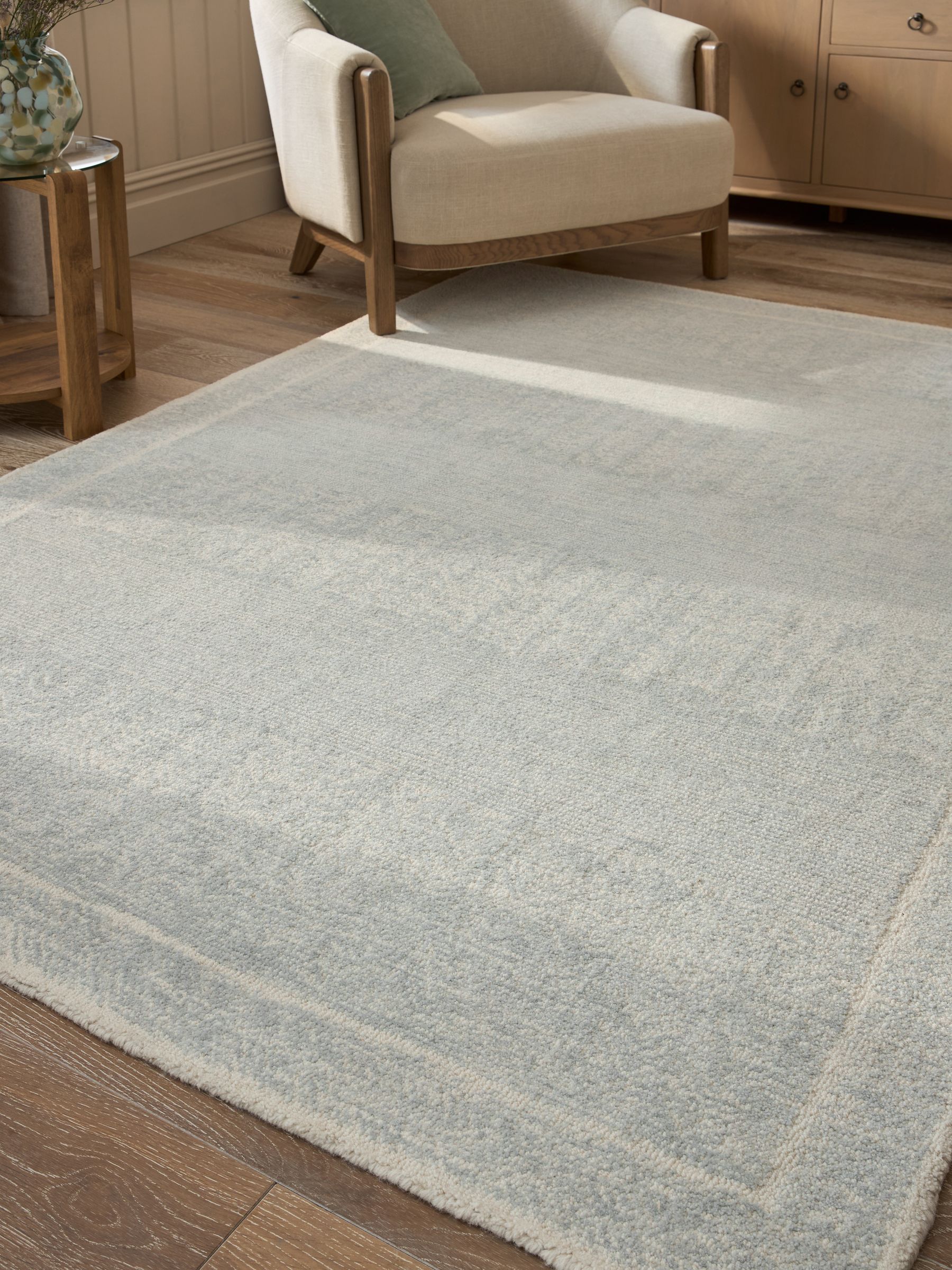 Next Rugs Geometric Buy Light Grey Modern Country Wool Rug from the Next UK online shop