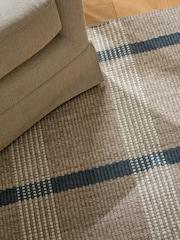 Natural Simplicity Check Woven Rug - Image 4 of 6