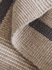 Natural Simplicity Check Woven Rug - Image 5 of 6