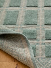 Sage Green Jacquard Tile Rug - Image 4 of 5