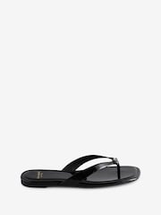 kate spade new york Flower Flip Flop Black Sandals - Image 1 of 2