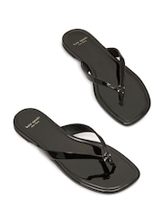 kate spade new york Flower Flip Flop Black Sandals - Image 2 of 2