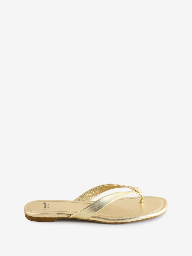 kate spade new york Gold Spade Flower Sandals - Image 1 of 4