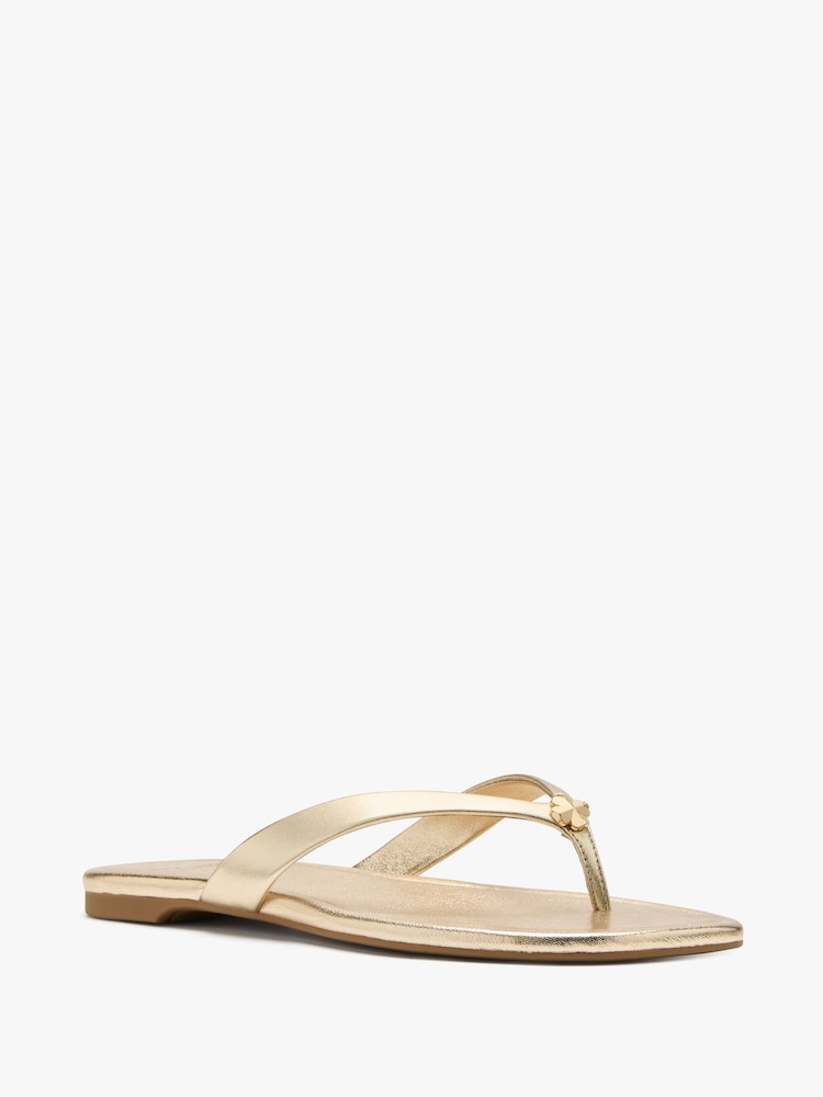 kate spade new york Gold Spade Flower Sandals - Image 2 of 4